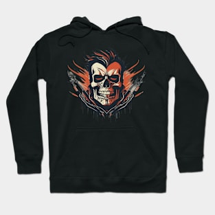 Skull & Crossbones Rock: Edgy Band Logo T-Shirt Designs Hoodie